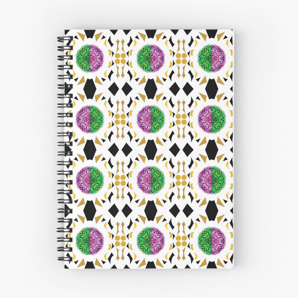 Artikelvorschau, The black pink memories in green floral mandala seamless pattern entworfen und verkauft von MyMemoriesArts.
