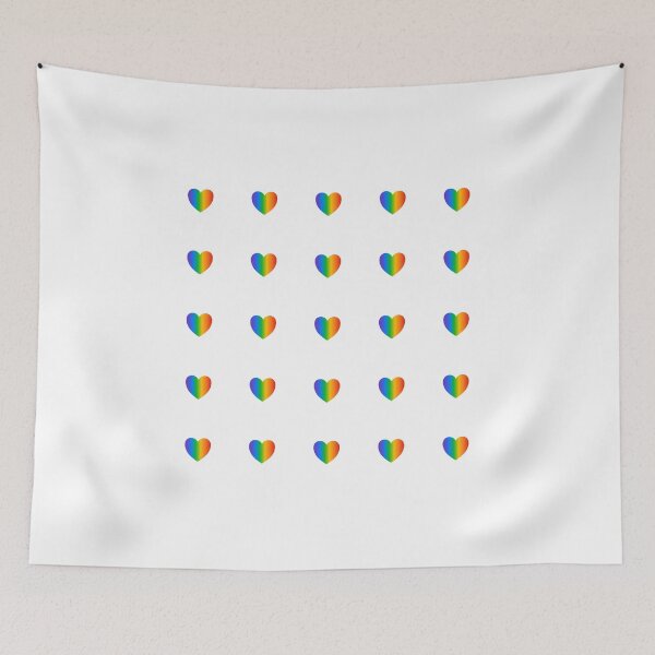Item preview, Rainbow Heart Gradient set of 25 stickers designed and sold by Inspirationmotivation.
