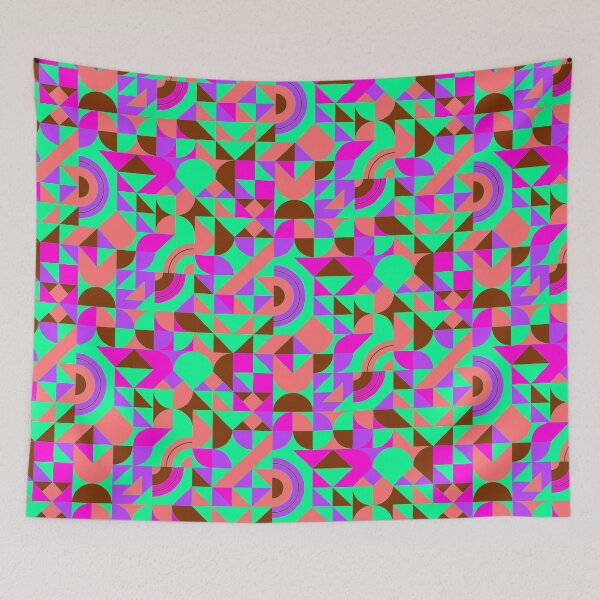 Item preview, geomattric colorful patterns conceptual Art - Abstract Neo Geo graphic design designed and sold by Design Repo.