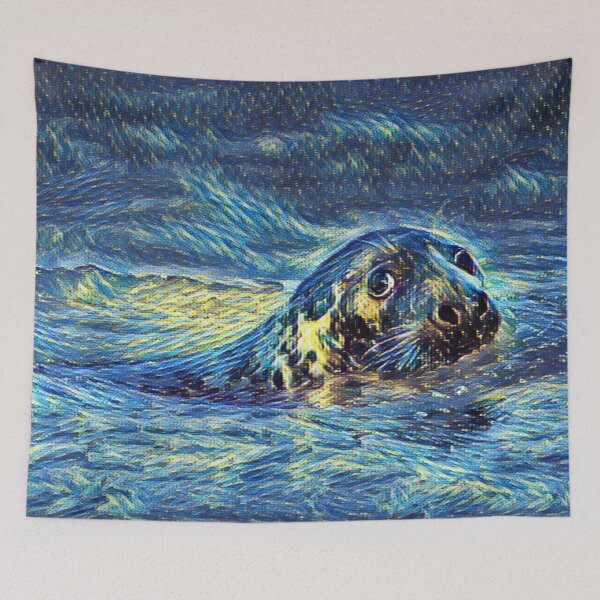 Item preview, Sneaky Seal In Shades Of Blue designed and sold by Fearless-Fox.