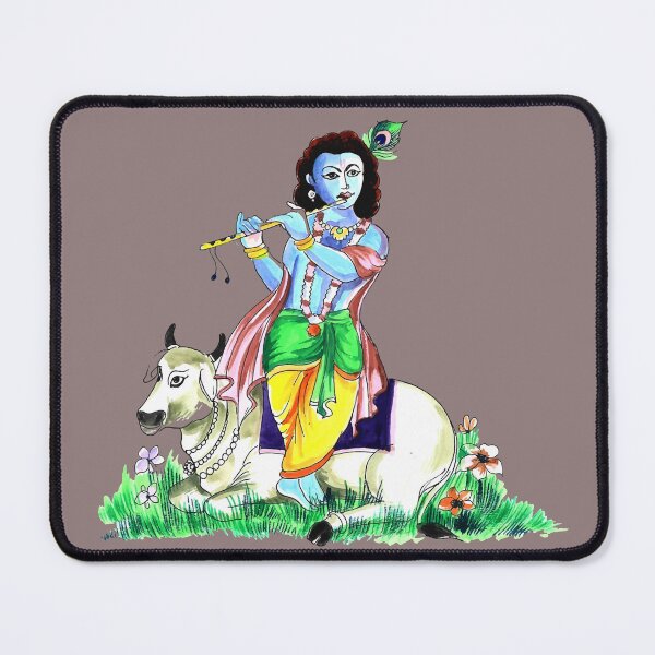 Item preview, Lord Krishna with Flute Cow Hare Krishna Hare Krishna designed and sold by tanabe.