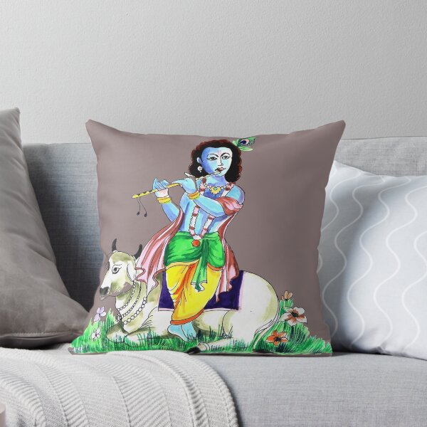 Artikelvorschau, Lord Krishna with Flute Cow Hare Krishna Hare Krishna entworfen und verkauft von tanabe.
