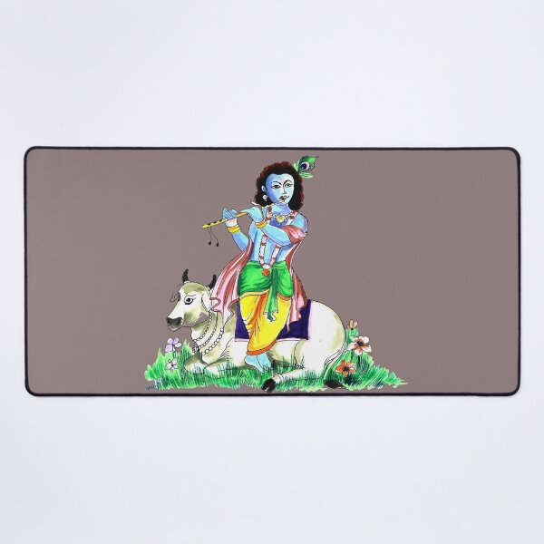 Item preview, Lord Krishna with Flute Cow Hare Krishna Hare Krishna designed and sold by tanabe.