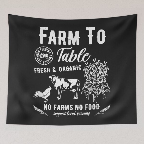 Aperçu de l'œuvre Farm To Table Support Local Farming Farm Girls Farmer Gift créée et vendue par Corelli87.