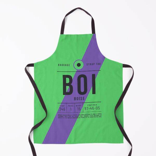 Aperçu de l'œuvre Étiquette de bagage E - BOI Boise Idaho USA créée et vendue par VoodooCircus.
