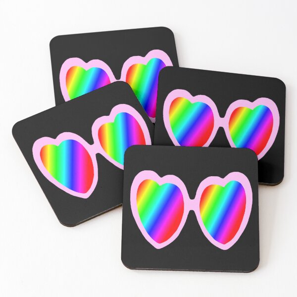 Item preview, Rainbow Heart Love Glasses designed and sold by Deborah Camp.
