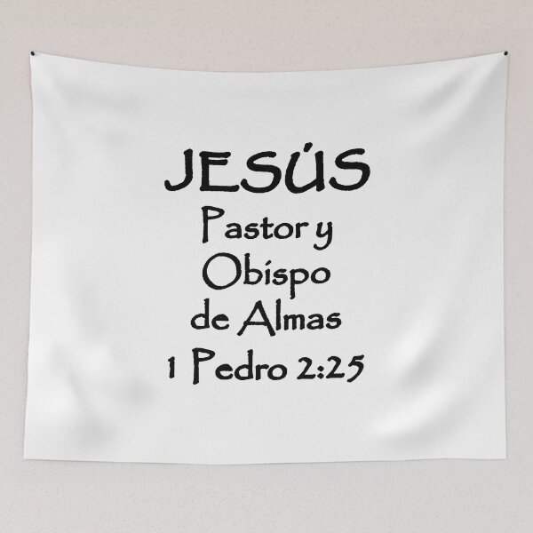Item preview, 1 Peter 2:25 Jesus Shepherd and Bishop of Souls Spanish Bible Verse designed and sold by NombresDeJesus.