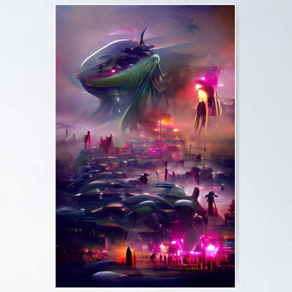 Item preview, Alien Invasion | Artificial Inteligence Generated Art designed and sold by AllAboutAI.