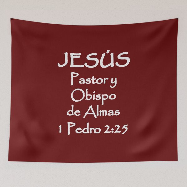Item preview, 1 Peter 2:25 Jesus Shepherd and Bishop of Souls Spanish Bible Verse designed and sold by NombresDeJesus.
