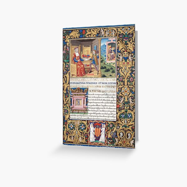 Item preview, Seneca, Moral Letters to Lucilius - Illuminated Medieval Manuscript designed and sold by Vintage-TM.