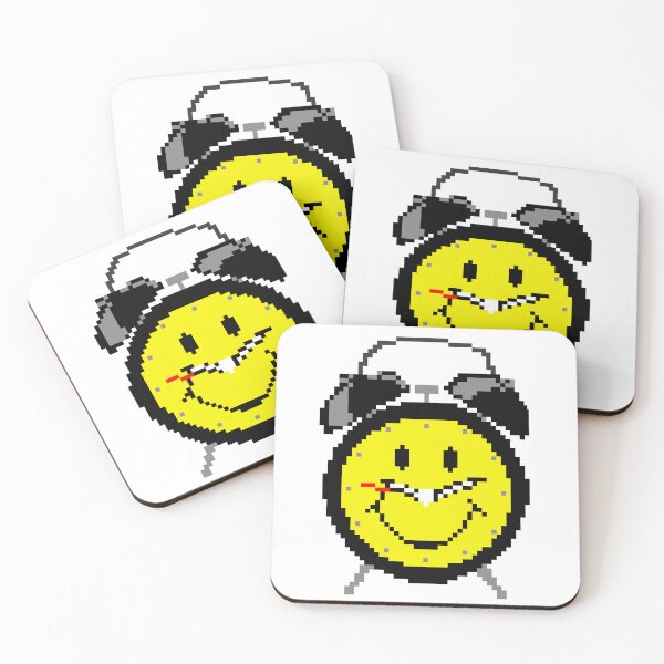 Artikelvorschau, cryptopunk cheerful yellow alarm clock, NFT art entworfen und verkauft von vilma3000.