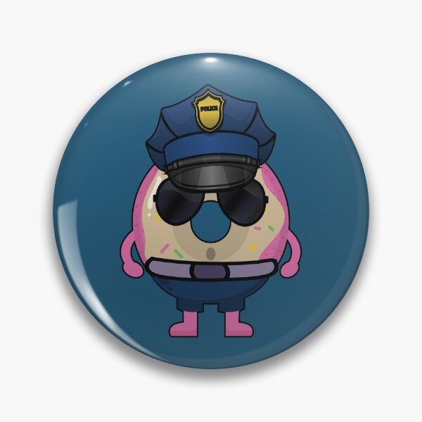 Item preview, Donut police officer with cop hat and sunglasses designed and sold by Donutlovers.