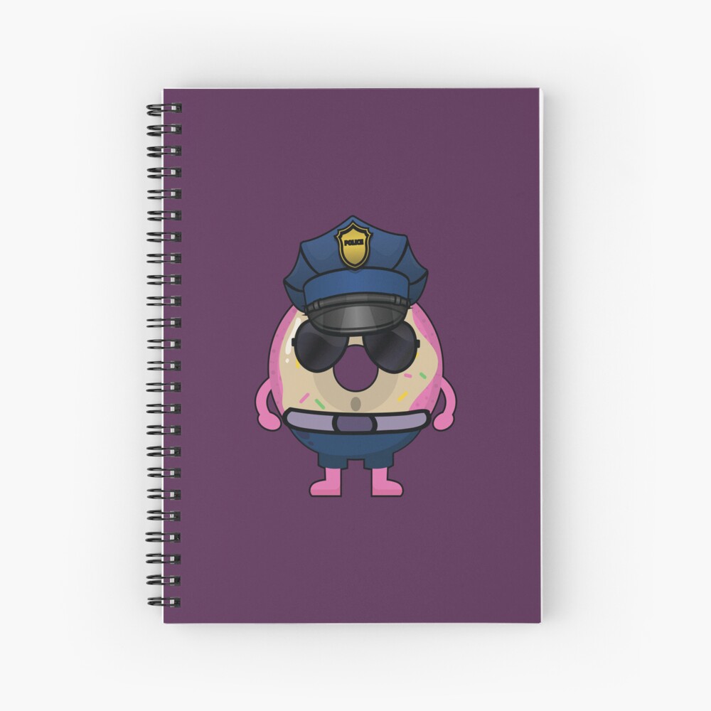 Donut police officer with cop hat and sunglasses