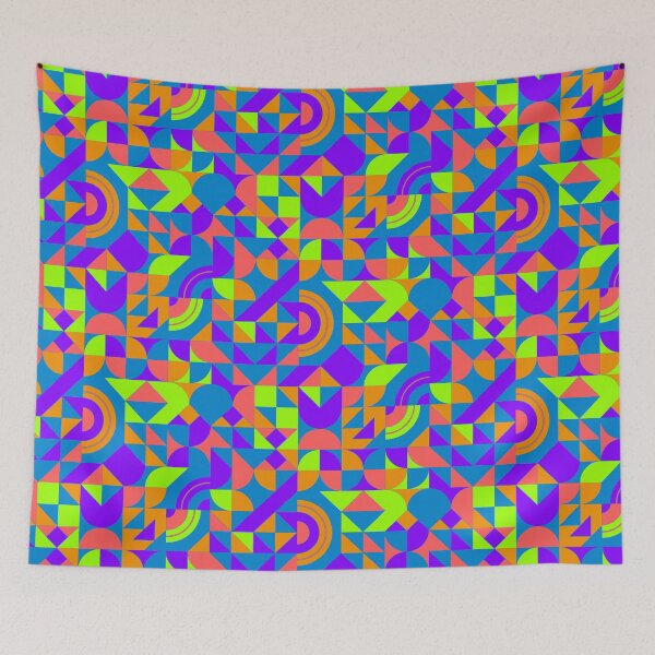 Item preview,  geomattric colorful patterns conceptual Art - Abstract Neo Geo graphic design designed and sold by Design Repo.