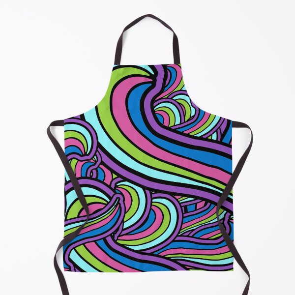 Item preview, Geometric Groovy Psychedelic Art Hippie Retro 60's 70's Purple Green Blue designed and sold by funnytshirtemp.