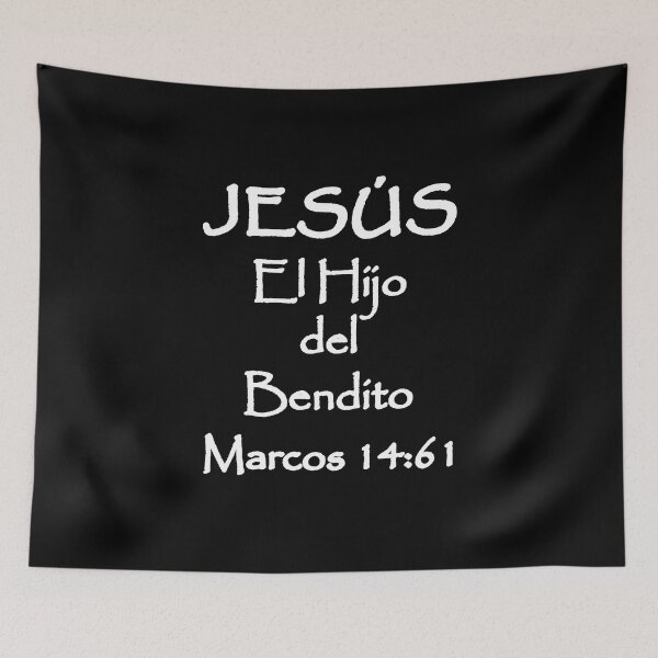 Item preview, Mark 14:61 Jesus Son of the Blessed Spanish Bible Verse designed and sold by NombresDeJesus.