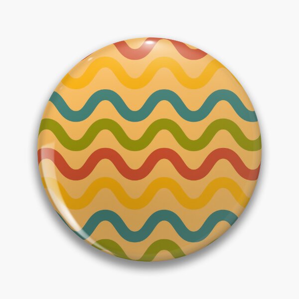 Item preview, retro pattern of waves designed and sold by Meriolije.