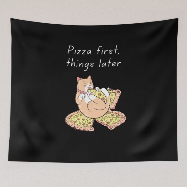 Item preview, Cute cat eating a pizza designed and sold by Nero9o.