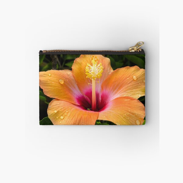 Item preview, Orange hibiscus and dew drops designed and sold by Zina Stromberg.