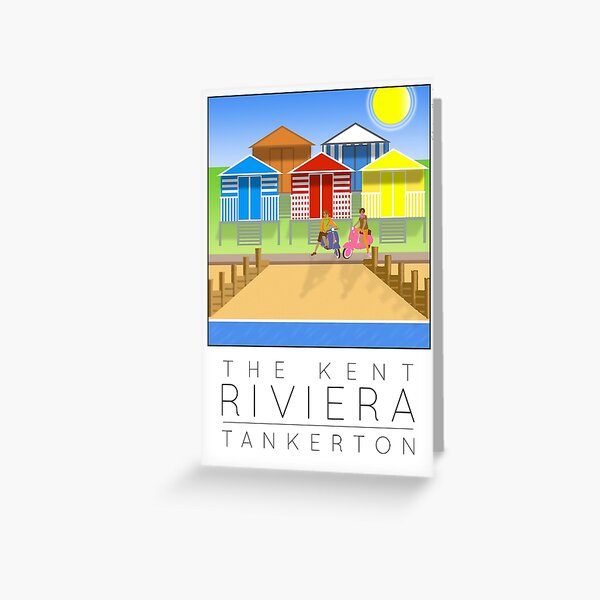 2017 Poster Kent Riviera Tankerton Greeting Card