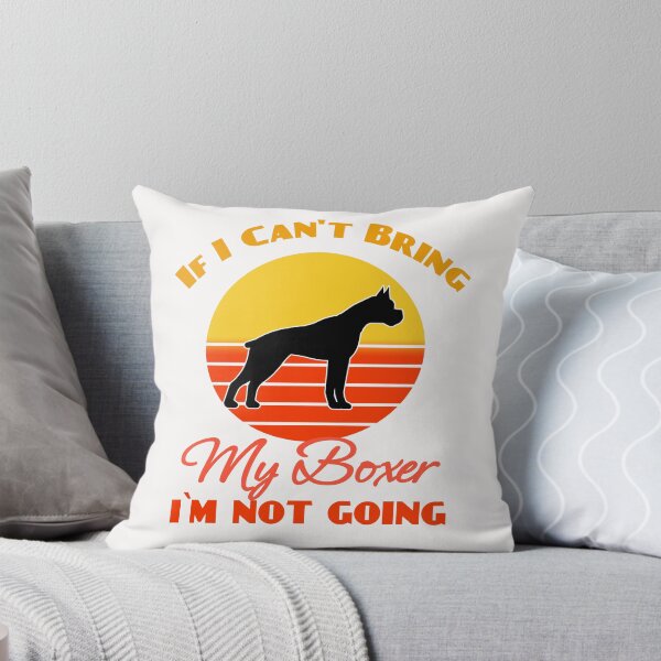 Item preview, If I Can't Bring My Boxer Dog i`m not going Dog puppy Lover Cute Sunser Retro Funny designed and sold by Meteor77.