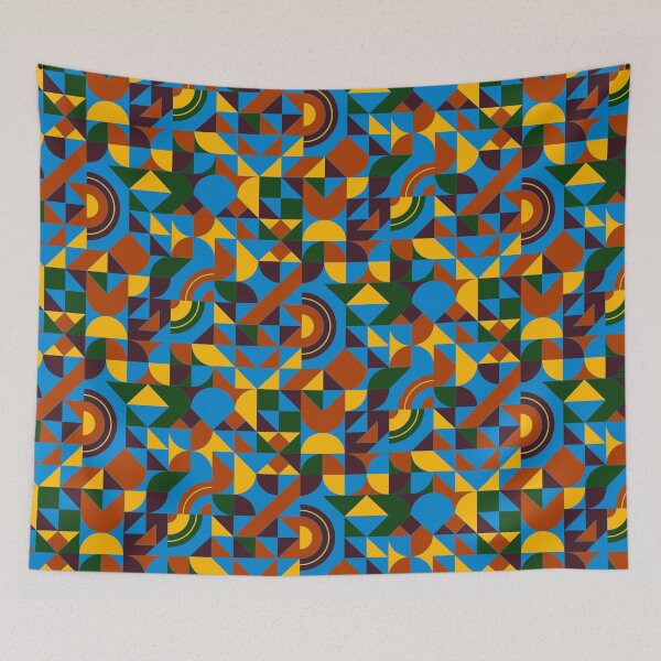 Item preview, geomattric colorful patterns conceptual Art - Abstract Neo Geo graphic design designed and sold by Design Repo.
