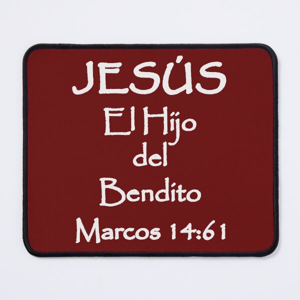 Item preview, Mark 14:61 Jesus Son of the Blessed Spanish Bible Verse designed and sold by NombresDeJesus.