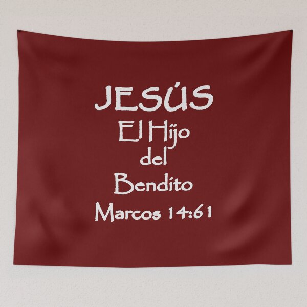 Item preview, Mark 14:61 Jesus Son of the Blessed Spanish Bible Verse designed and sold by NombresDeJesus.