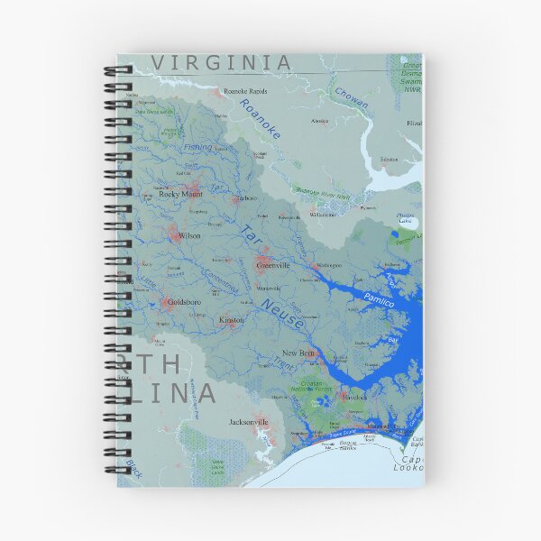 Item preview, Pamlico Sound / Neuse River Watershed Map designed and sold by Watershed Maps.