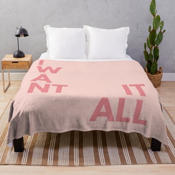 Item preview, I want it all, Inspirational, Motivational, Empowerment, Pink designed and sold by Magic Love Art Print.