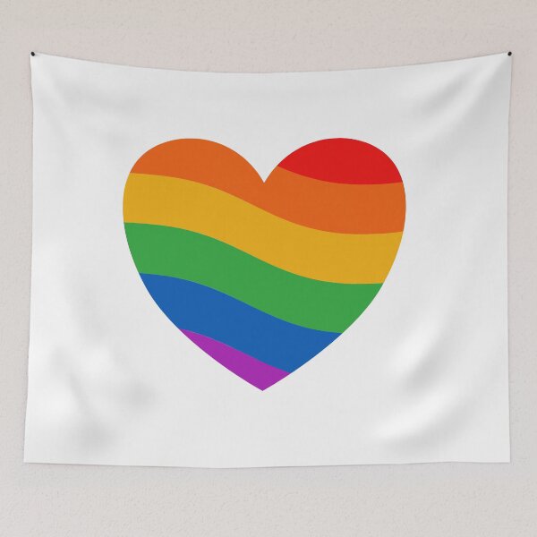 Item preview, Rainbow Heart Pride Flag designed and sold by Inspirationmotivation.