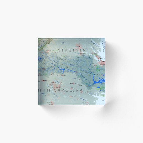Item preview, Albemarle Sound / Roanoke River Watershed Map designed and sold by Watershed Maps.