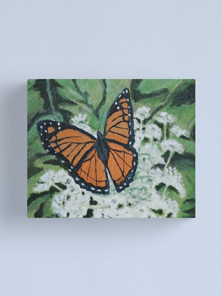 Alternate view of Monarch Butterfly on Queen Anne's Lace Canvas Print