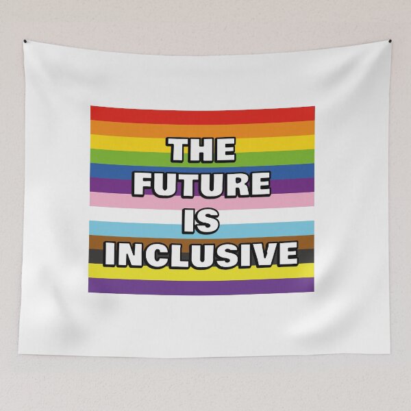 Item preview, THE FUTURE IS INCLUSIVE - PRIDE FLAG designed and sold by Inspirationmotivation.