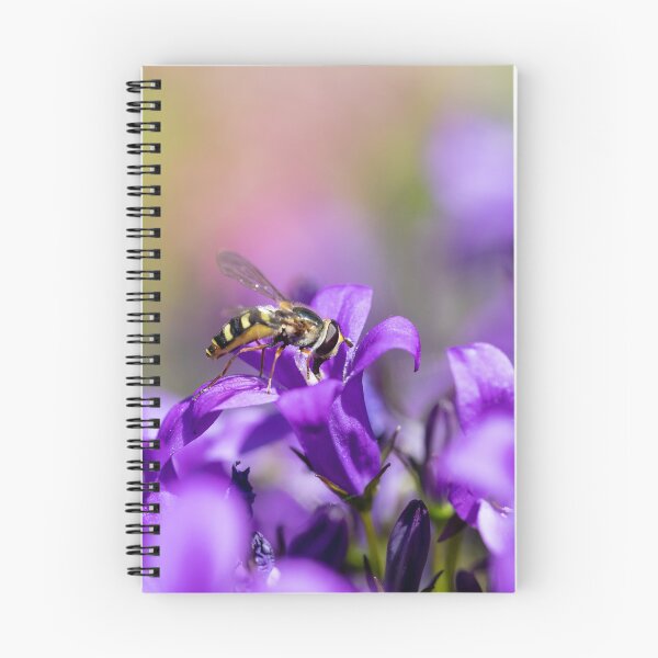 Item preview, Hoverfly On Purple Bellflowers designed and sold by Tanya C  Smith.