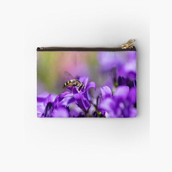 Item preview, Hoverfly On Purple Bellflowers designed and sold by Tanya C  Smith.