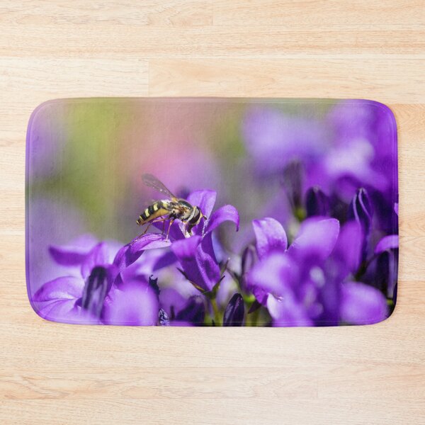 Item preview, Hoverfly On Purple Bellflowers designed and sold by Tanya C  Smith.