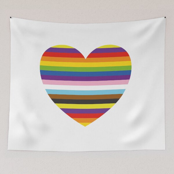 Item preview, Rainbow Heart Inclusive Pride Flag Colors designed and sold by Inspirationmotivation.
