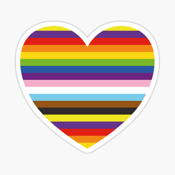 Inclusive Pride Flag Rainbow Sticker