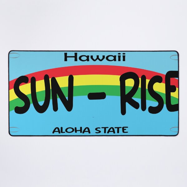 Item preview, Hawaii Sun Rise License Plate designed and sold by PraArts2002.