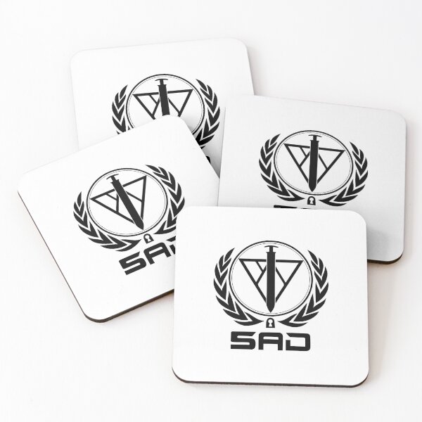Item preview, Psycho-Pass anime S.A.D Suppressing Action Department Foreign Affairs Logo black designed and sold by uisch.