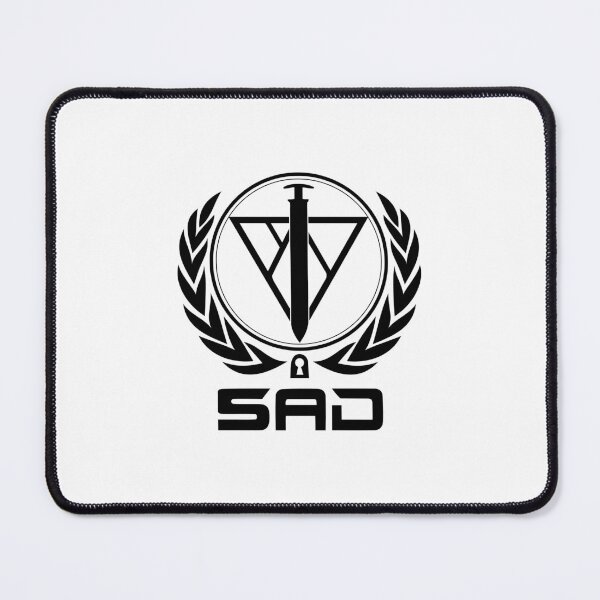Item preview, Psycho-Pass anime S.A.D Suppressing Action Department Foreign Affairs Logo black designed and sold by uisch.