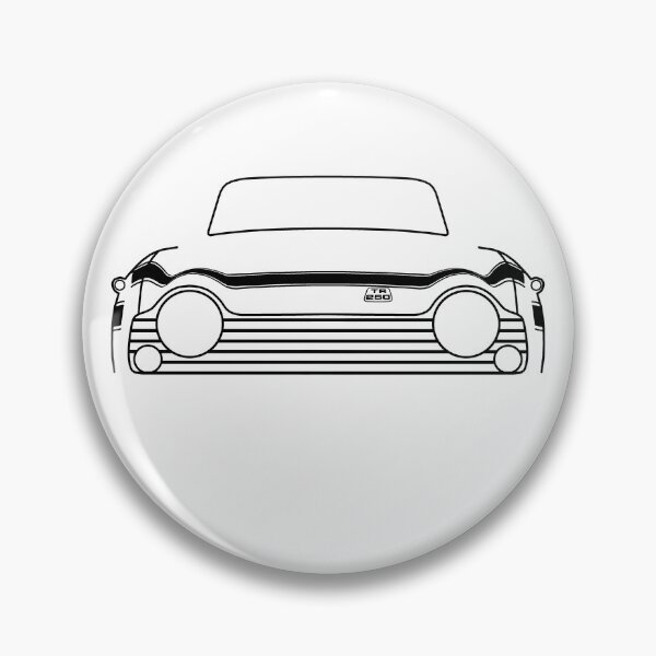 Item preview, Triumph TR250 1960s British classic car outline graphic with stripes (black) designed and sold by soitwouldseem.