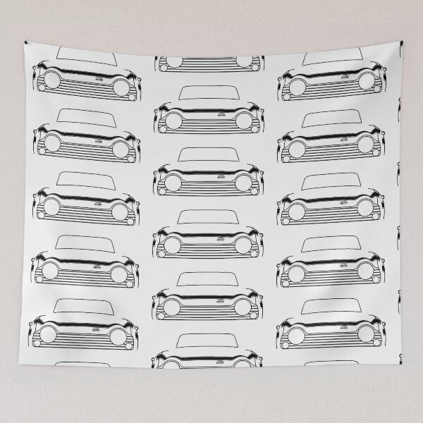 Item preview, Triumph TR250 1960s British classic car outline graphic with stripes (black) designed and sold by soitwouldseem.
