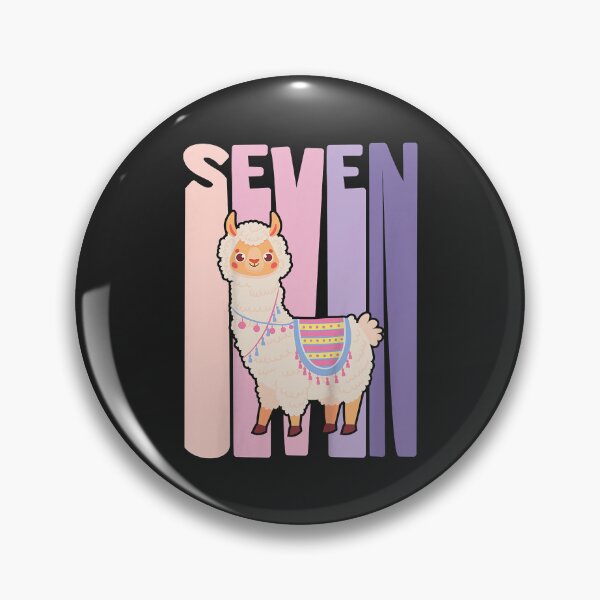 Item preview, Kids 7 Year Old Cute Llama Alpaca Birthday Girl 7th B-day designed and sold by Corelli87.