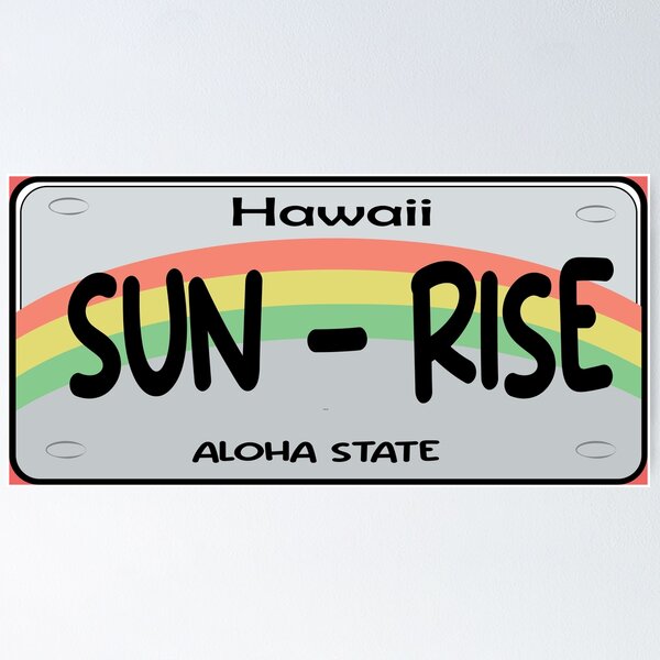 Artikelvorschau, Hawaii Sun Rise License Plate entworfen und verkauft von PraArts2002.