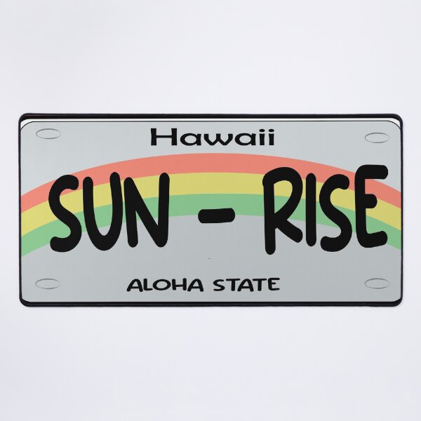 Item preview, Hawaii Sun Rise License Plate designed and sold by PraArts2002.