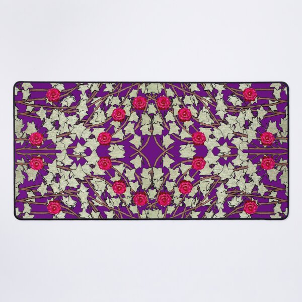Item preview, Roses, Ivy leaves, and Vines on Purple Background designed and sold by HBBArtShop.