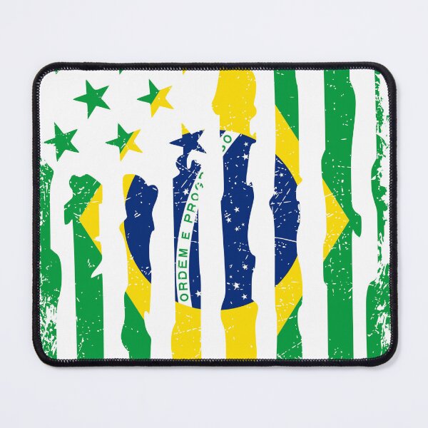 Item preview, Brazilian American Pride USA Flag Brazil Roots designed and sold by pixeljamz.