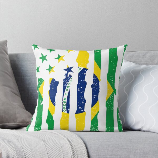Item preview, Brazilian American Pride USA Flag Brazil Roots designed and sold by pixeljamz.